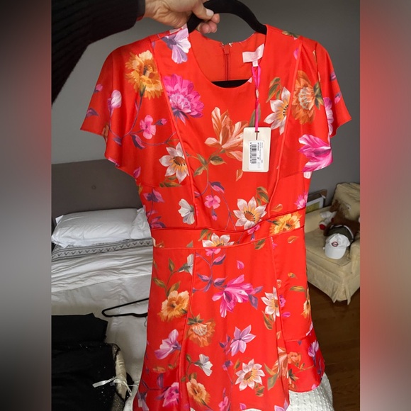 Satin Silk Ted Baker Floral Dress - Picture 6 of 6